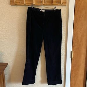 Boden navy corduroy trouser pants cuffed ankle length size 6R